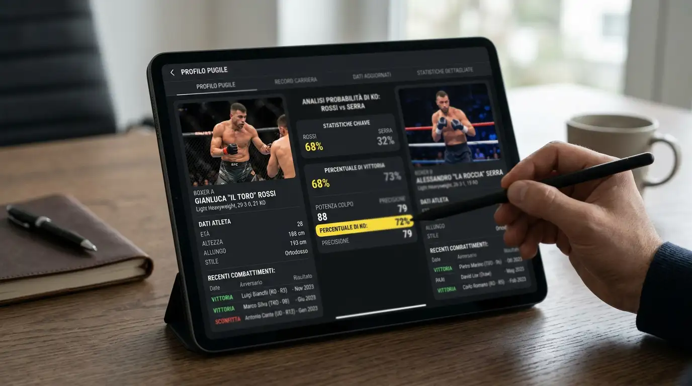 Analisi pre-match di un incontro di boxe per identificare probabilità di knockout