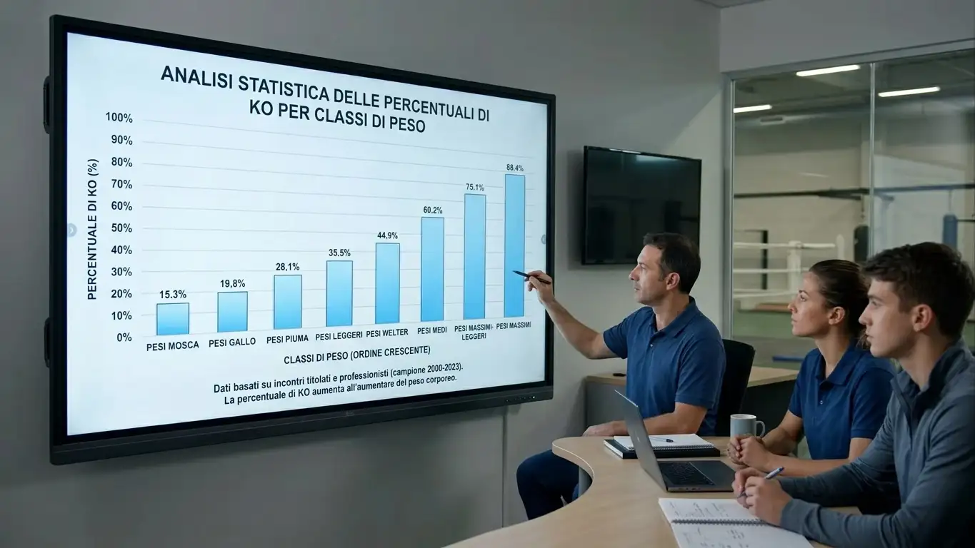 Statistiche del tasso di KO nelle divisioni dei pesi massimi nel pugilato